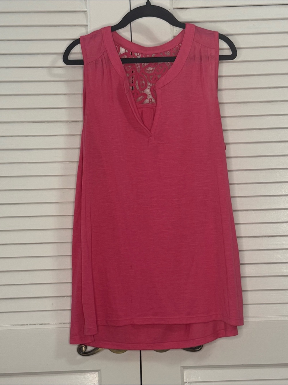 Sonoma Hot Pink Sleeveless Tank with Lace Back